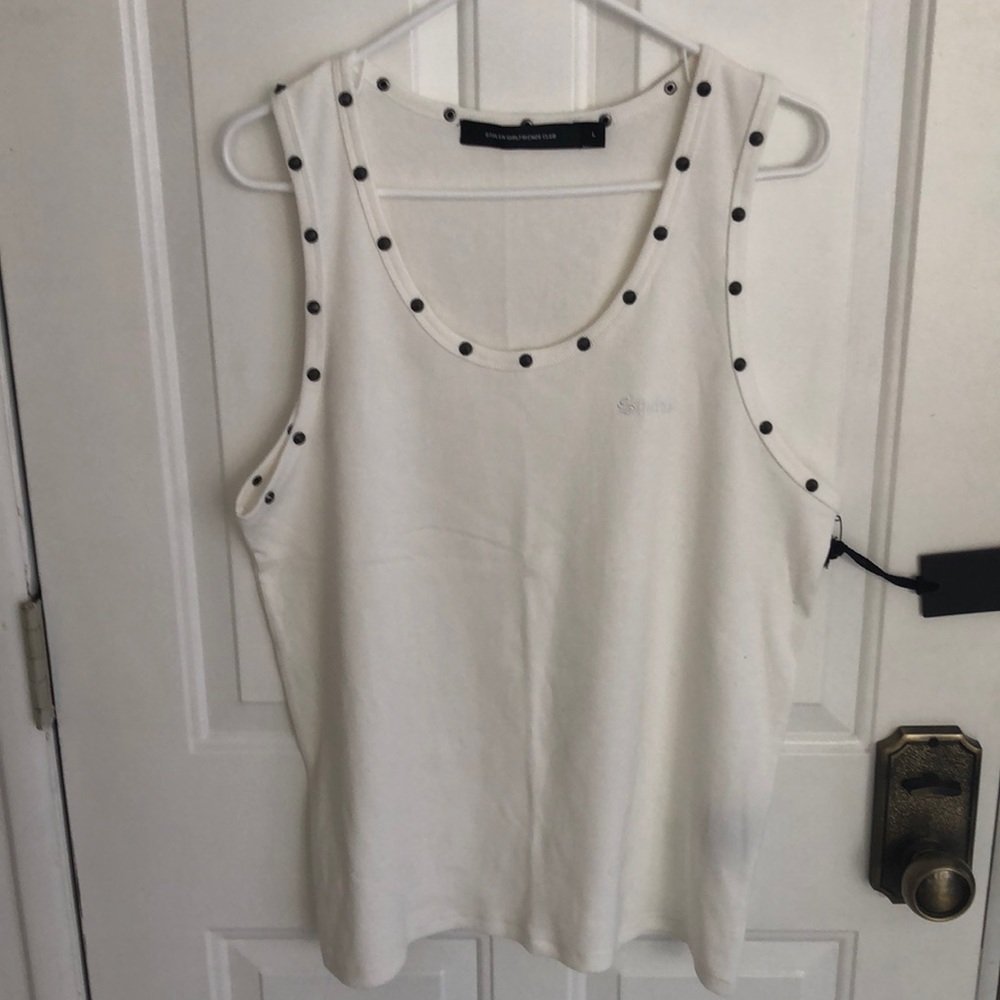 Stolen Girlfriends Club White Stone Metal Tank Top